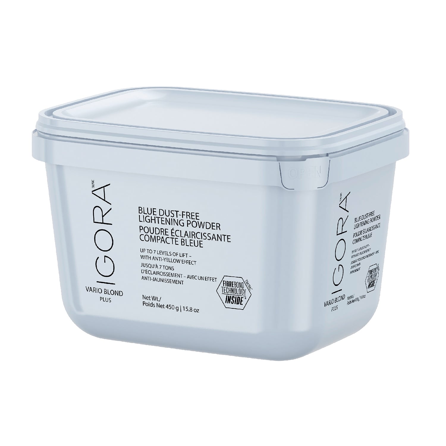 Блакитний освітлювальний порошок для волосся  Schwarzkopf Professional Igora Vario Blond Plus освітлення до 7 рівнів, 450 г
